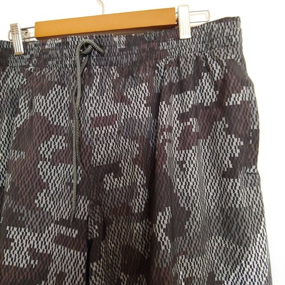 Nike Mens Black/Grey/Brown Lined Logo Swim Trunk Shorts XXL - Picture 4 of 13